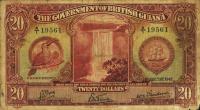 Gallery image for British Guiana p16: 20 Dollars from 1942